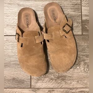 Women's Tan Suede Mules